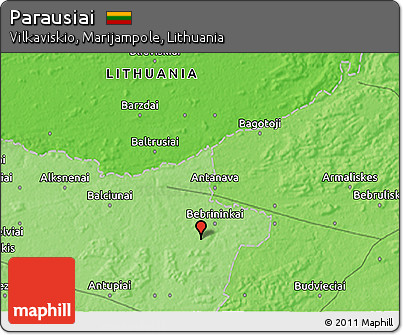 Political 3D Map of Parausiai