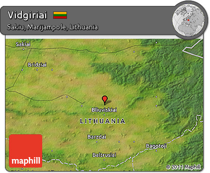 Satellite 3D Map of Vidgiriai