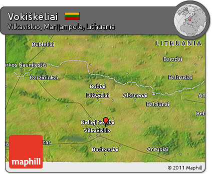 Satellite 3D Map of Vokiškėliai