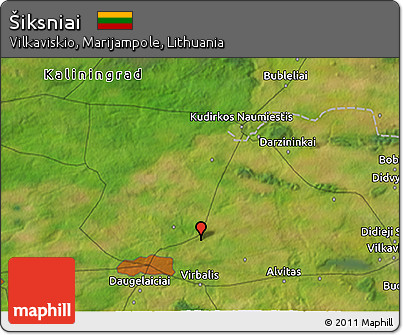 Satellite 3D Map of Šiksniai