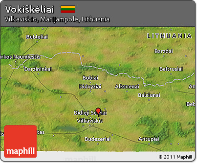 Satellite 3D Map of Vokiškėliai