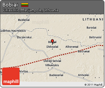 Shaded Relief 3D Map of Bobiai