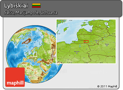 Physical Location Map of Lybiškiai