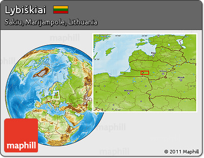 Physical Location Map of Lybiškiai