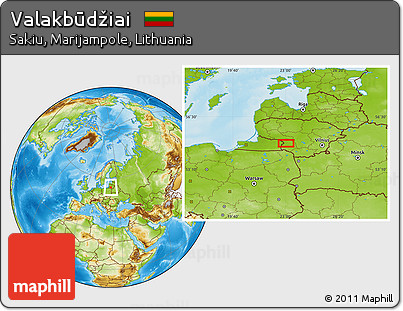 Physical Location Map of Valakbūdžiai