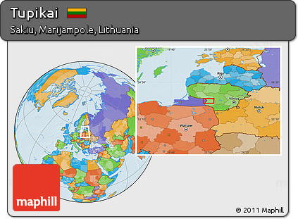 Political Location Map of Tupikai