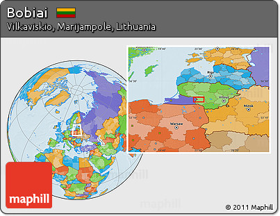 Political Location Map of Bobiai