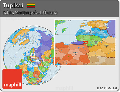 Political Location Map of Tupikai