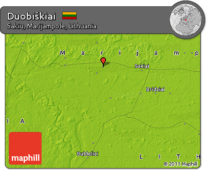 Physical Map of Duobiškiai