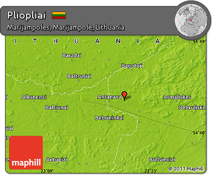 Physical Map of Pliopliai