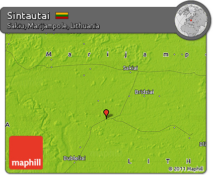 Physical Map of Sintautai