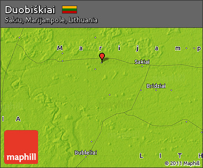 Physical Map of Duobiškiai
