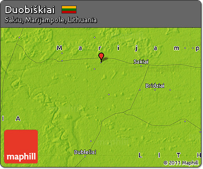 Physical Map of Duobiškiai
