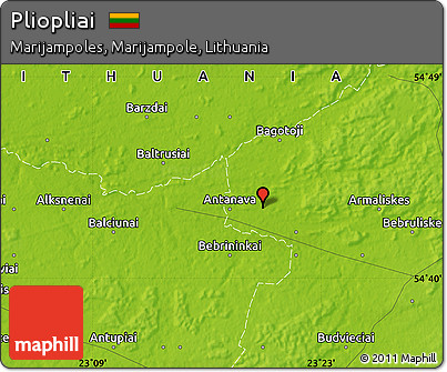 Physical Map of Pliopliai