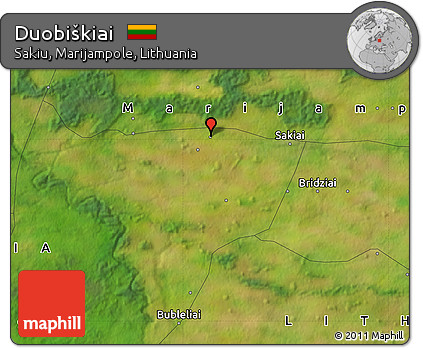 Satellite Map of Duobiškiai