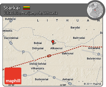 Shaded Relief Map of Starkai