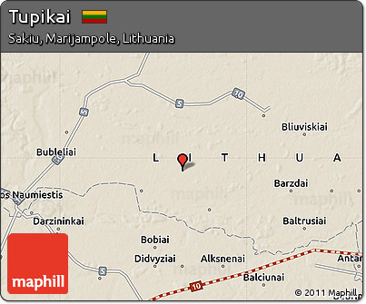 Shaded Relief Map of Tupikai