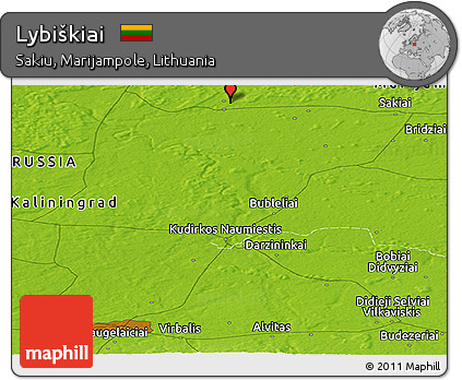 Physical Panoramic Map of Lybiškiai