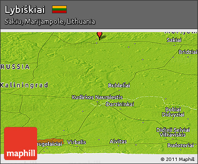 Physical Panoramic Map of Lybiškiai