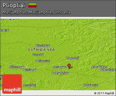 Physical Panoramic Map of Pliopliai