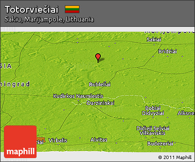 Physical Panoramic Map of Totorviečiai