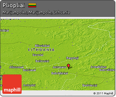 Physical Panoramic Map of Pliopliai