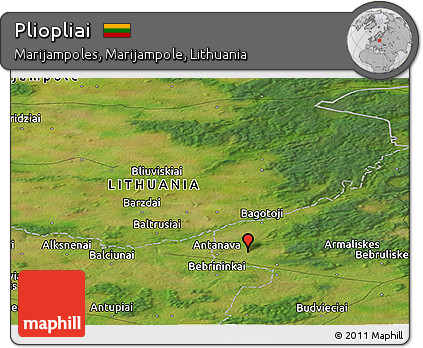Satellite Panoramic Map of Pliopliai