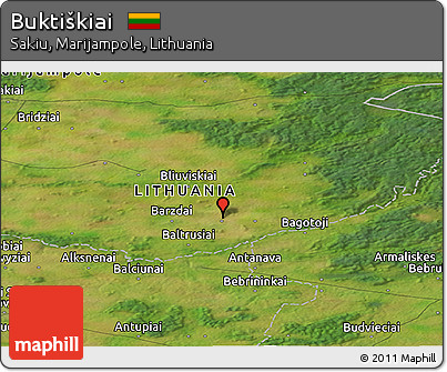 Satellite Panoramic Map of Buktiškiai