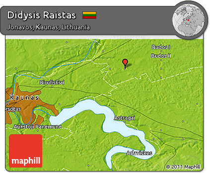 Physical 3D Map of Didysis Raistas