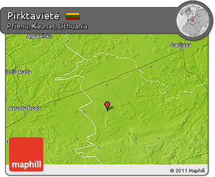Physical 3D Map of Pirktavietė