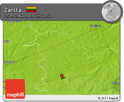 Physical 3D Map of Žarsta