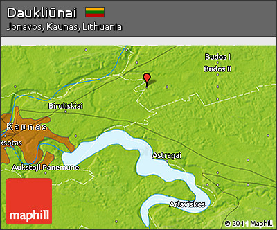 Physical 3D Map of Daukliūnai