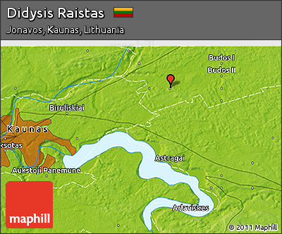 Physical 3D Map of Didysis Raistas