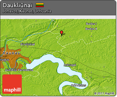 Physical 3D Map of Daukliūnai