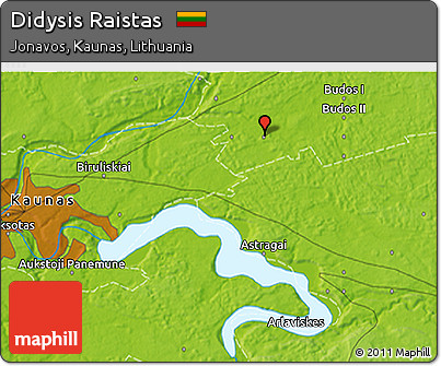 Physical 3D Map of Didysis Raistas