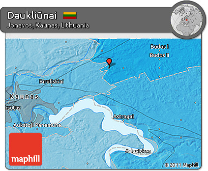 Political 3D Map of Daukliūnai
