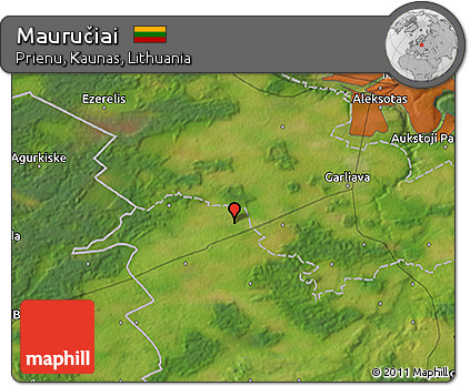 Satellite 3D Map of Mauručiai