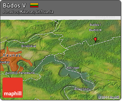 Satellite 3D Map of Būdos V