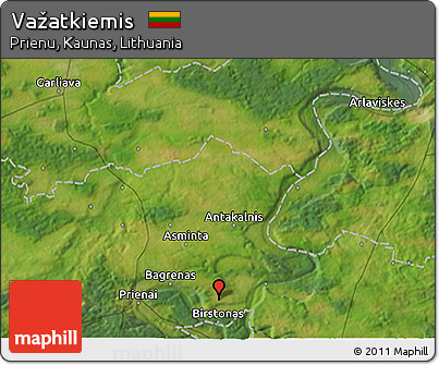Satellite 3D Map of Važatkiemis