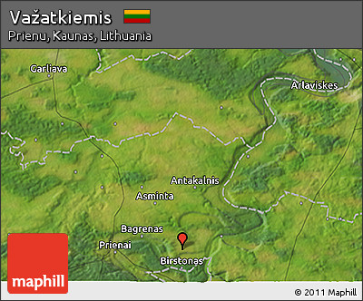 Satellite 3D Map of Važatkiemis