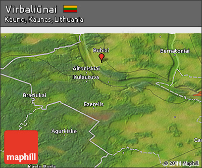 Satellite 3D Map of Virbaliūnai