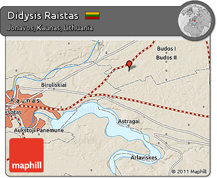 Shaded Relief 3D Map of Didysis Raistas