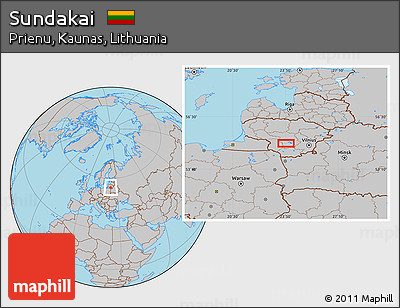 Gray Location Map of Sundakai