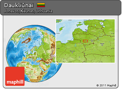 Physical Location Map of Daukliūnai