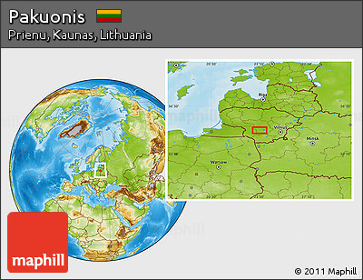 Physical Location Map of Pakuonis