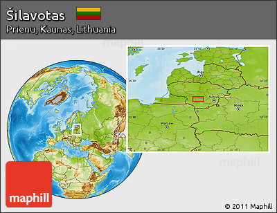 Physical Location Map of Šilavotas