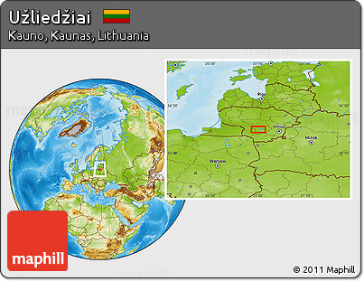 Physical Location Map of Užliedžiai