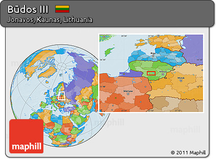 Political Location Map of Būdos III