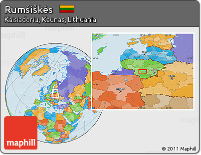 Political Location Map of Rumšiškės