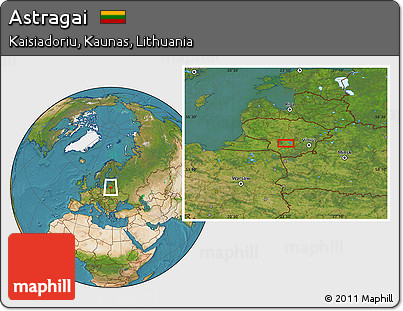 Satellite Location Map of Astragai